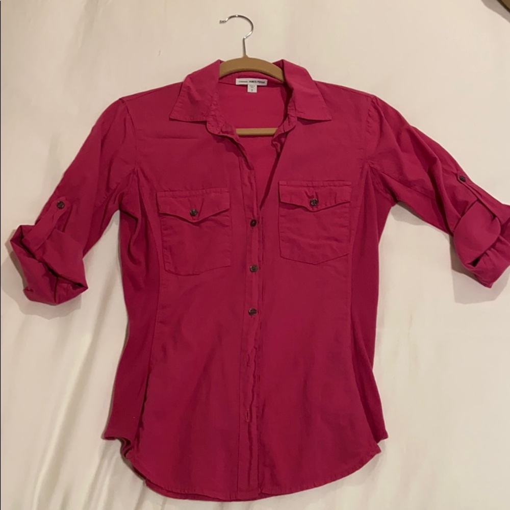 James Perse Pink Button Down
